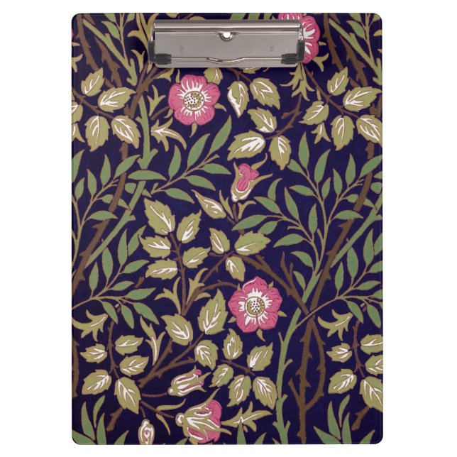 William Morris Sweet Briar Floral Art Nouveau Klemmbrett (Vorderseite)