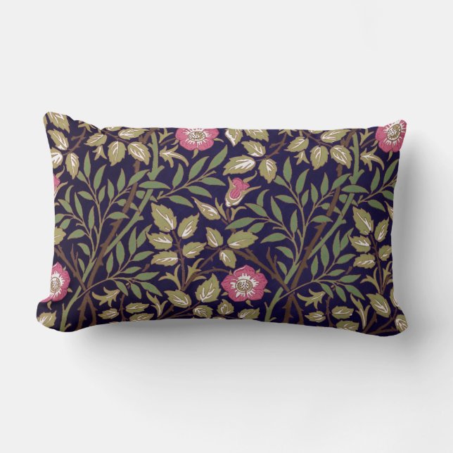 William Morris Sweet Briar Floral Art Nouveau Lendenkissen (Vorderseite)