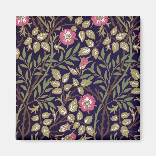 William Morris Sweet Briar Floral Art Nouveau Magnet (Vorne)