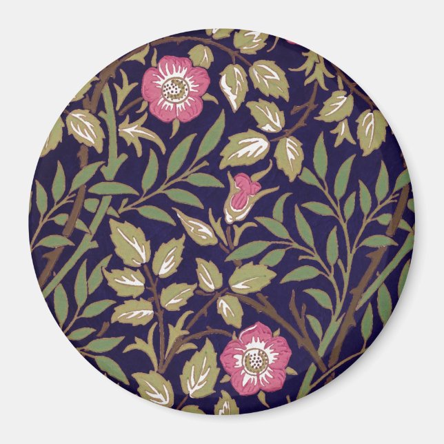 William Morris Sweet Briar Floral Art Nouveau Magnet (Vorne)