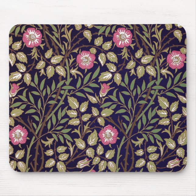 William Morris Sweet Briar Floral Art Nouveau Mousepad (Vorne)