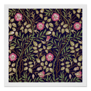 William Morris Sweet Briar Floral Art Nouveau Poster