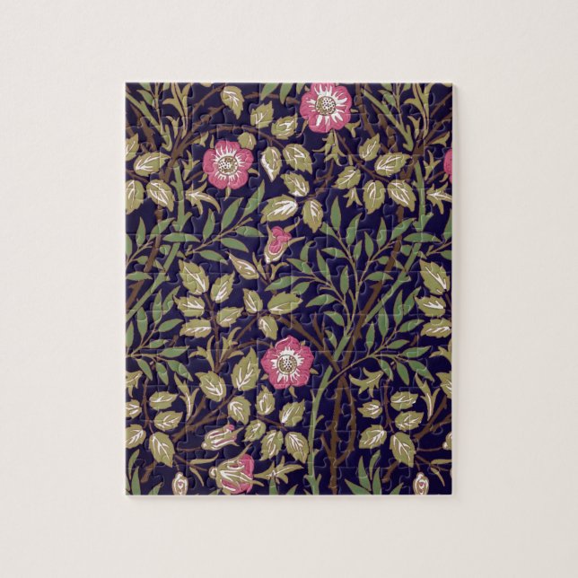 William Morris Sweet Briar Floral Art Nouveau Puzzle (Vertikal)