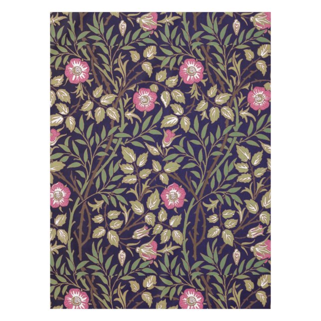 William Morris Sweet Briar Floral Art Nouveau Tischdecke (Vorderseite)