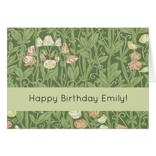 William Morris Sweet Pea Floral Design (Vorderseite (Horizontal))