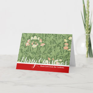 William Morris Sweet Pea Floral Design Feiertagskarte
