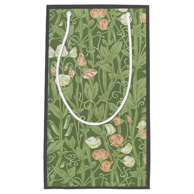 William Morris Sweet Pea Floral Design Kleine Geschenktüte (Vorderseite)