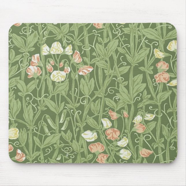 William Morris Sweet Pea Floral Design Mousepad (Vorne)