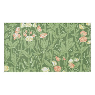 William Morris Sweet Pea Floral Design Namenschild