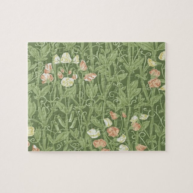 William Morris Sweet Pea Floral Design Puzzle (Horizontal)