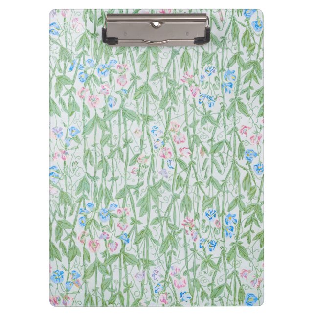 William Morris Sweet Pea Floral Pattern Classic Klemmbrett (Vorderseite)