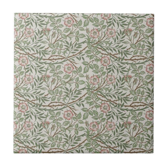 William Morris Sweetbriar Blumenmuseum Fliese (Vorderseite)