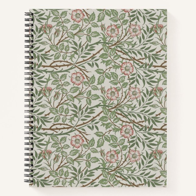 William Morris Sweetbriar Blumenmuseum Notizbuch (Vorderseite)