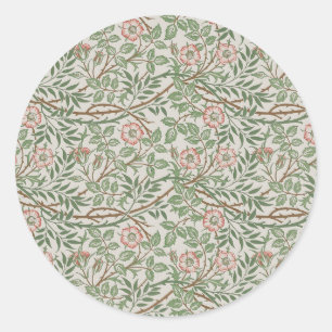 William Morris Sweetbriar Blumenmuseum Runder Aufkleber