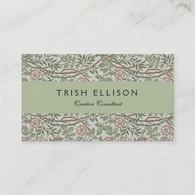 William Morris Sweetbriar Blumenmuseum Visitenkarte (Vorderseite)