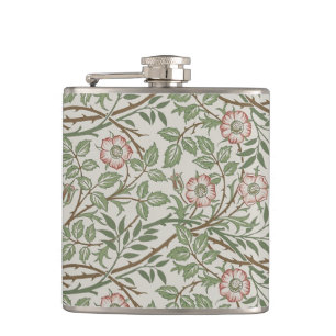 William Morris Sweetbriar Florale Art Nouveau Flachmann