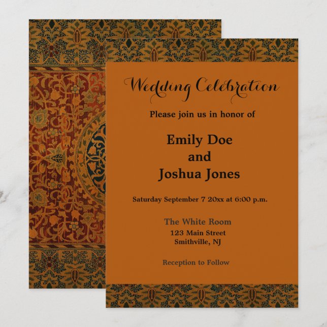 William Morris Tapestry Carpet Rug Einladung (Vorne/Hinten)