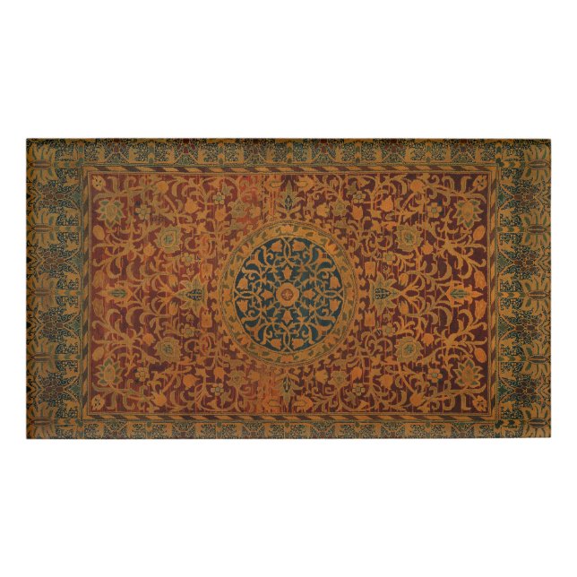 William Morris Tapestry Carpet Rug Namenschild (Vorderseite)