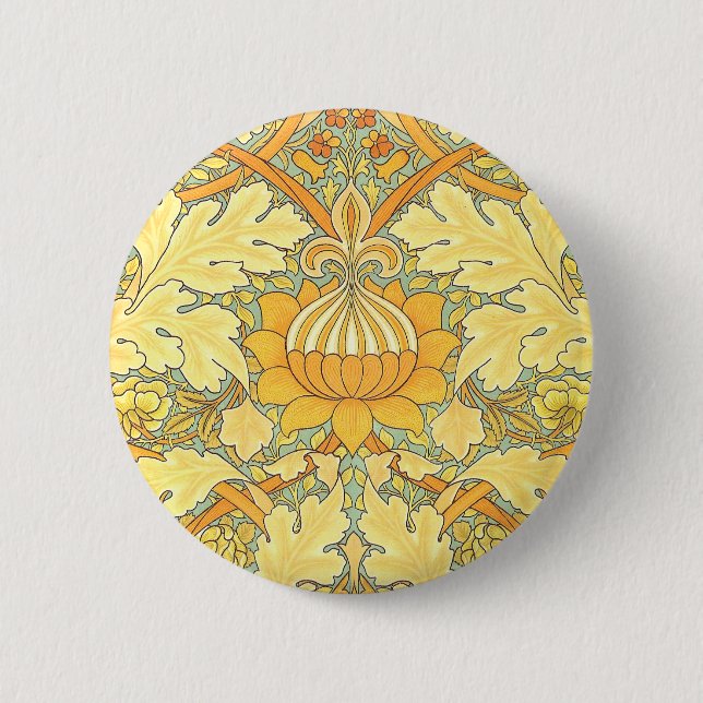 William Morris-Tapete für St- Jamesplatz Button (Vorderseite)