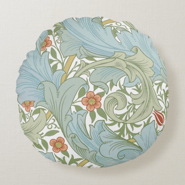 William Morris-Tapeten-Kissen Rundes Kissen (Vorderseite)