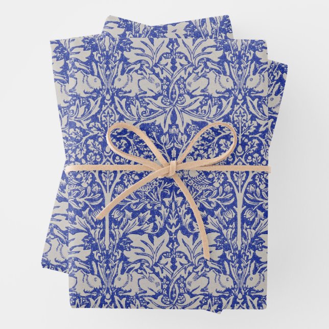 William Morris, Taube & Kaninchen Geschenkpapier Set (Beispiel)