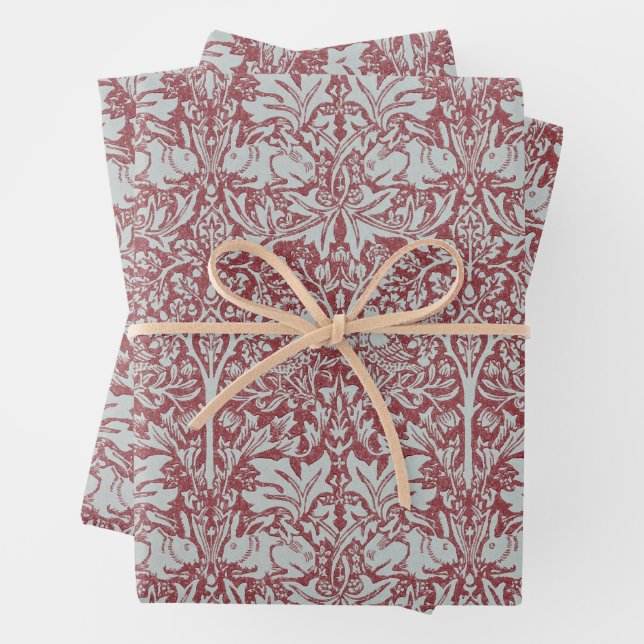 William Morris, Taube & Kaninchen Geschenkpapier Set (Beispiel)