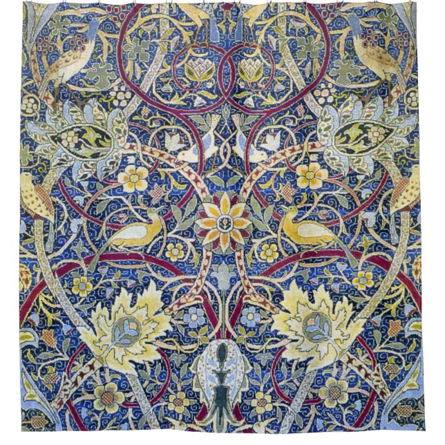 William Morris Textile Pattern Bullerwood Duschvorhang (Vorderseite)
