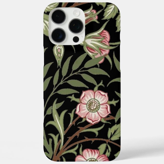 William Morris Textile Pattern Wild Roses Case-Mate iPhone Hülle (Rückseite)