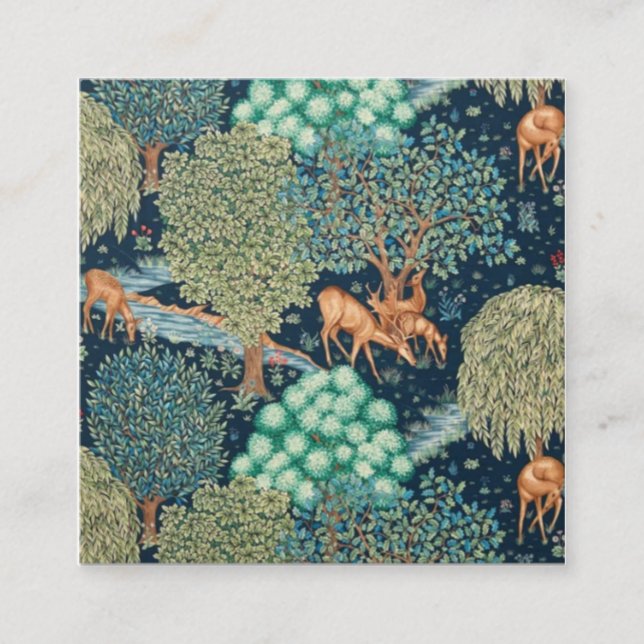 William Morris The Brook Quadratische Visitenkarte (Vorderseite)