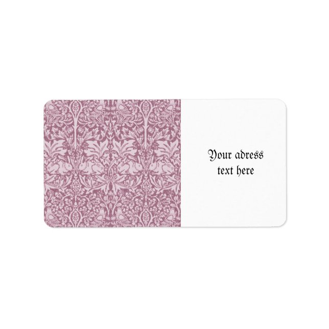 William Morris, The Strawberry dieb, überarbeitet, Adressaufkleber (Vorne)