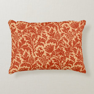 William Morris Thistle Damask, Mandarin Orange Dekokissen
