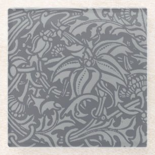 William Morris Thistle Floral Wallpaper Blume Art Glasuntersetzer