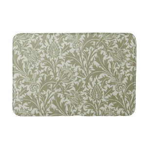 William Morris Thistle Sage Green Pattern Badematte