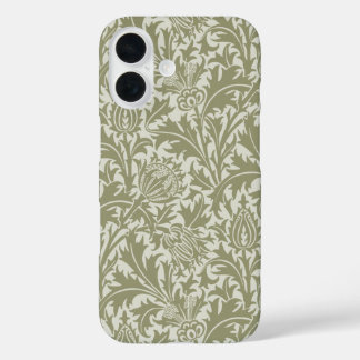 William Morris Thistle Sage Green Pattern iPhone 16 Hülle