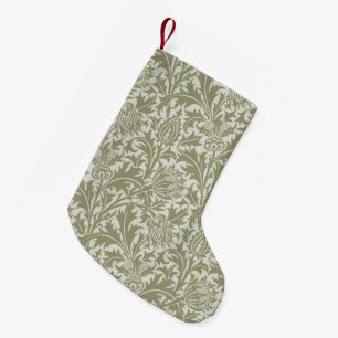 William Morris Thistle Sage Green Pattern Kleiner Weihnachtsstrumpf