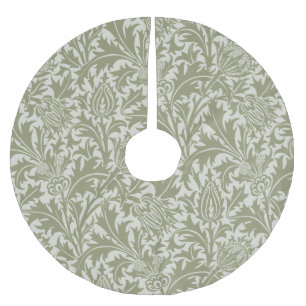 William Morris Thistle Sage Green Pattern Polyester Weihnachtsbaumdecke