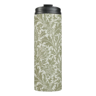 William Morris Thistle Sage Green Pattern Thermosbecher