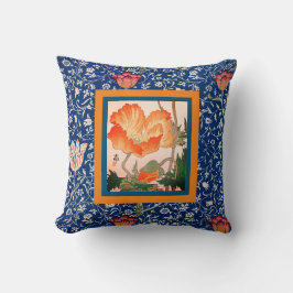 William Morris THROW PILLOW MIT TULIP UND POPPY Kissen