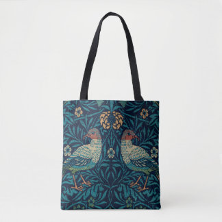 William Morris Tote Bag für Frauen, Vogel Print