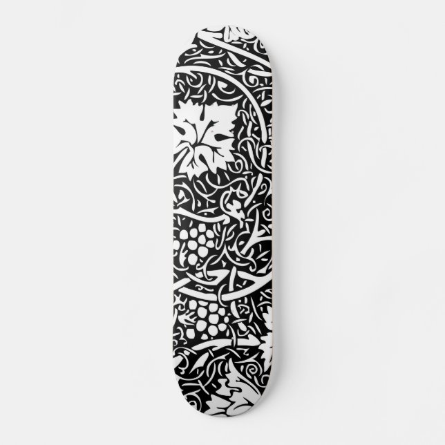 William Morris Traube Muster Wallpaper Skateboard (Vorderseite)