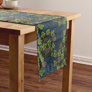 William Morris Traube & Rebe Rot Grün Blau Kurzer Tischläufer