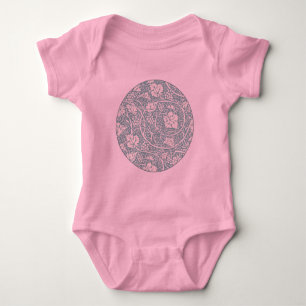 William Morris Traubenmuster Aquamarin Türkis Baby Strampler