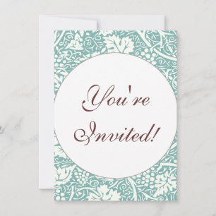 William Morris Traubenmuster Aquamarin Türkis Einladung