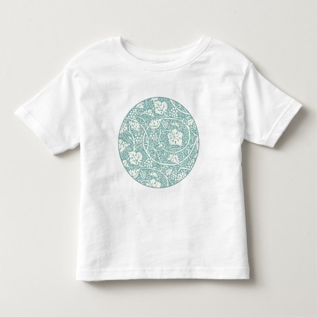 William Morris Traubenmuster Aquamarin Türkis Kleinkind T-shirt (Vorderseite)