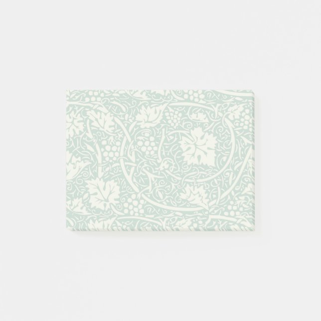 William Morris Traubenmuster Aquamarin Türkis Post-it Klebezettel (Vorderseite)