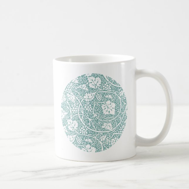 William Morris Traubenmuster Aquamarin Türkis Tasse (Rechts)