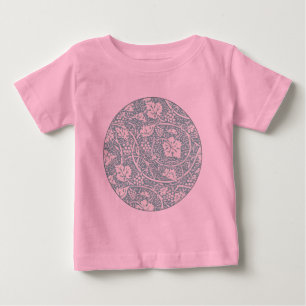 William Morris Traubenmuster Türkis Türkisblau Baby T-shirt
