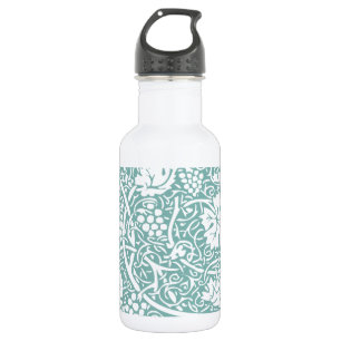 William Morris Traubenmuster Türkis Türkisblau Edelstahlflasche
