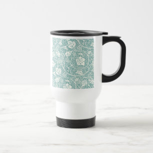 William Morris Traubenmuster Türkis Türkisblau Reisebecher