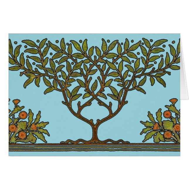 William Morris Tree Frieze Floral Wallpaper (Vorderseite (Horizontal))